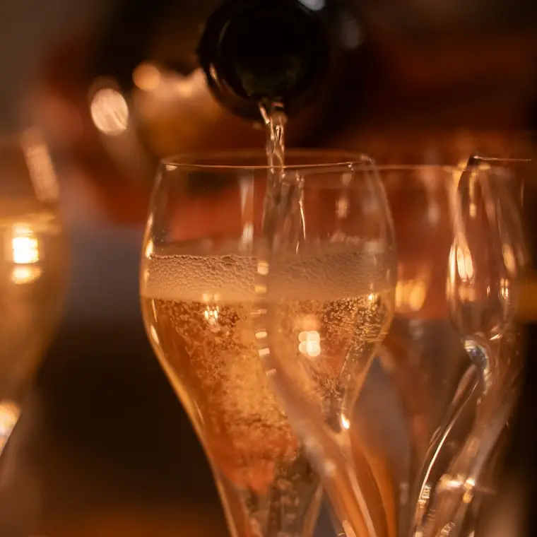 Style reference photo for Riedel Veritas Champagne Wine Glasses